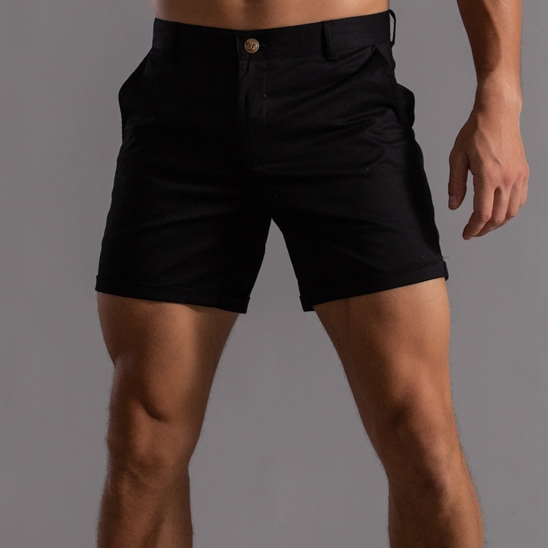 Men's Summer Shorts with Pockets | Button Beach Pants Casual Fashion