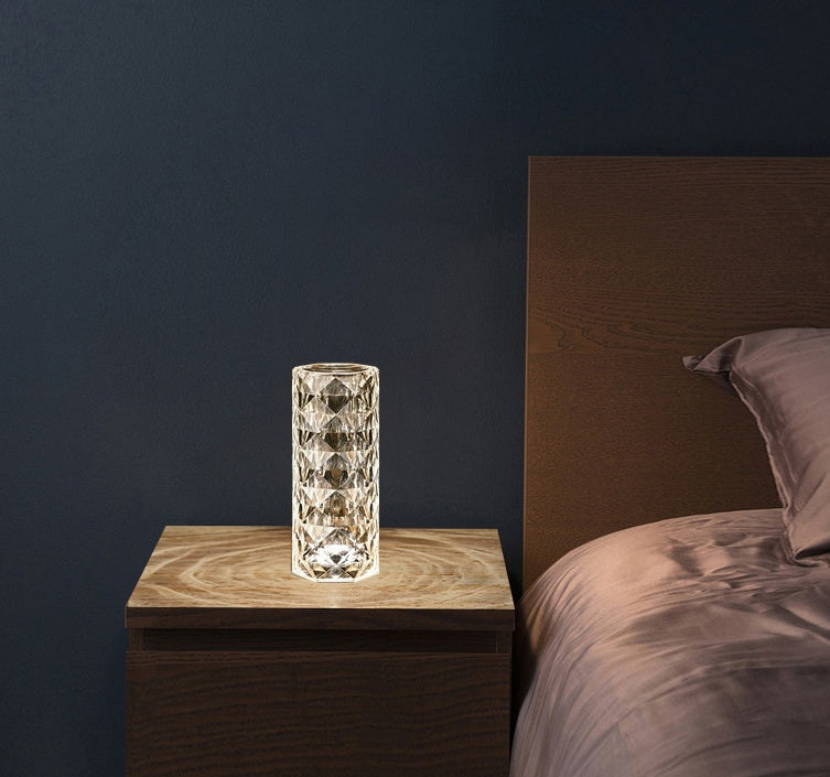 Nordic Crystal USB Table Lamp | Touch Dimming Diamond Night Light