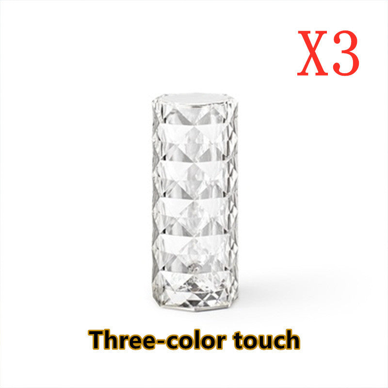 Nordic Crystal USB Table Lamp | Touch Dimming Diamond Night Light