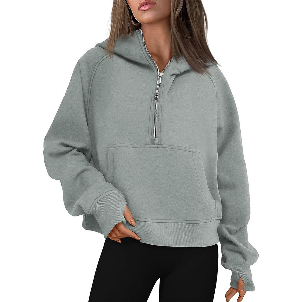 Fall Winter Hooded Zipper Sweater | Thick Warm Casual Hoodie
