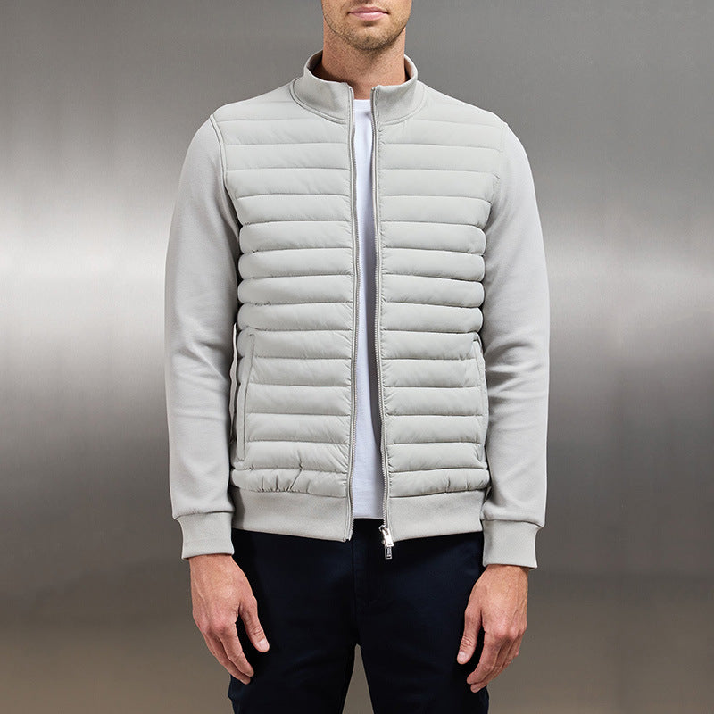 Men's Lightweight Stand Collar Coat | Knitted Winter Jacket Fashion Outwear