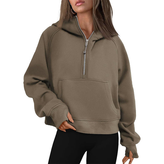 Fall Winter Hooded Zipper Sweater | Thick Warm Casual Hoodie