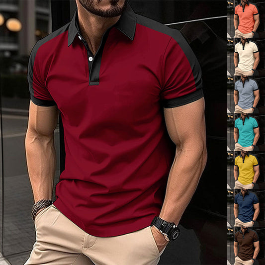Men’s Summer Polo Shirt – Short Sleeve Business Casual Top