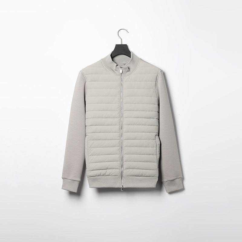 Men's Lightweight Stand Collar Coat | Knitted Winter Jacket Fashion Outwear
