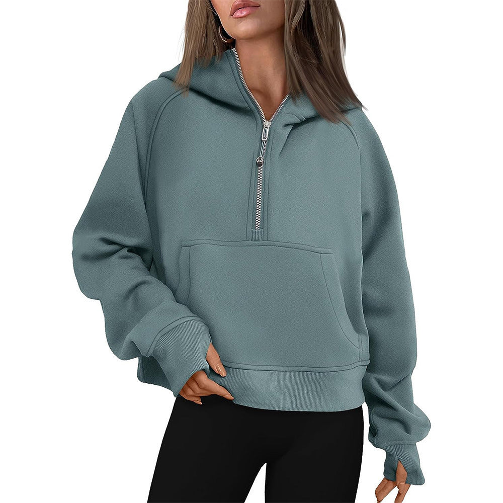Fall Winter Hooded Zipper Sweater | Thick Warm Casual Hoodie