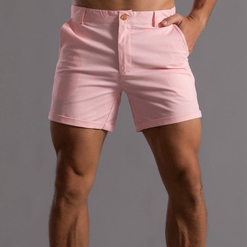 Men's Summer Shorts with Pockets | Button Beach Pants Casual Fashion