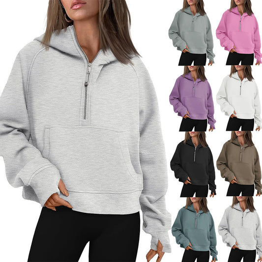 Fall Winter Hooded Zipper Sweater | Thick Warm Casual Hoodie