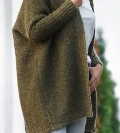 Women's Bat Sleeve Hooded Cardigan | Oversized Loose Solid Sweater