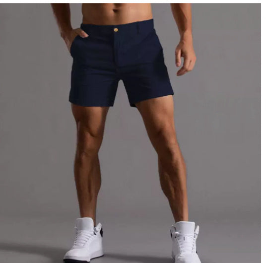 Men's Summer Shorts with Pockets | Button Beach Pants Casual Fashion