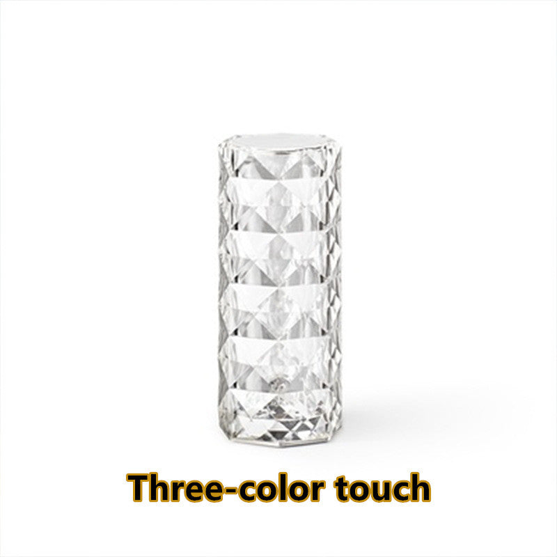 Nordic Crystal USB Table Lamp | Touch Dimming Diamond Night Light