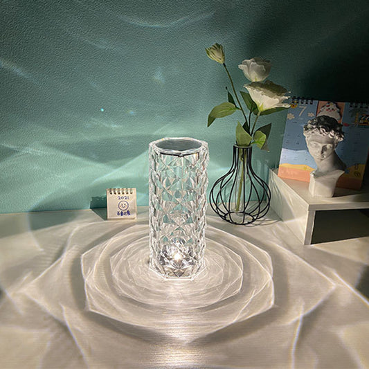 Nordic Crystal USB Table Lamp | Touch Dimming Diamond Night Light