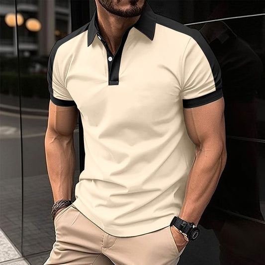 Men’s Summer Polo Shirt – Short Sleeve Business Casual Top