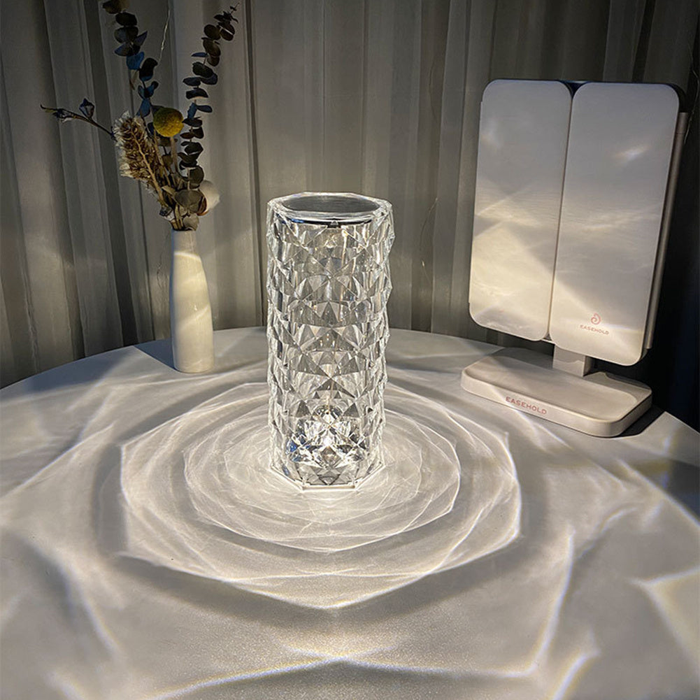 Nordic Crystal USB Table Lamp | Touch Dimming Diamond Night Light