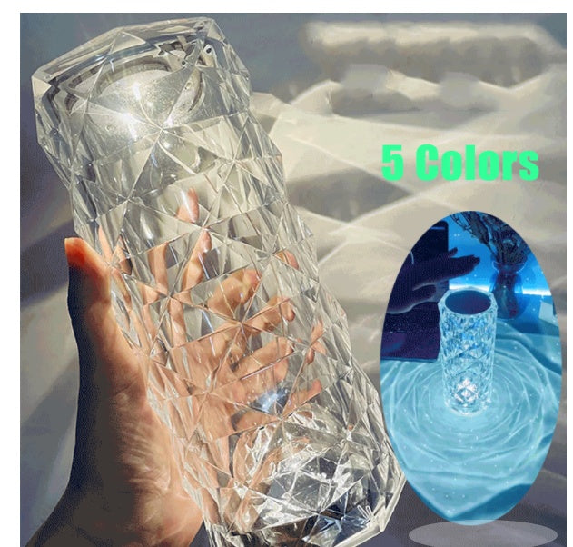 Nordic Crystal USB Table Lamp | Touch Dimming Diamond Night Light