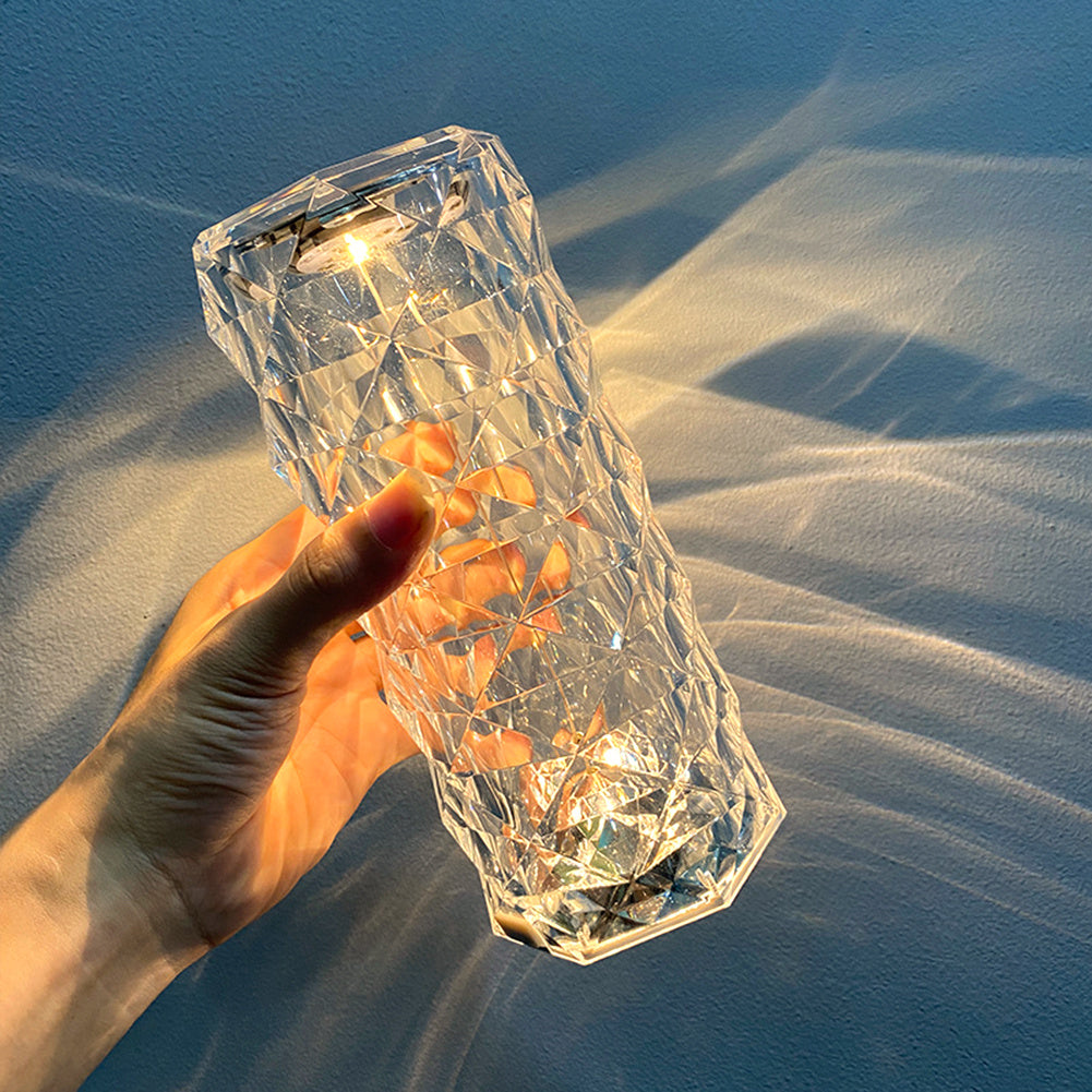 Nordic Crystal USB Table Lamp | Touch Dimming Diamond Night Light