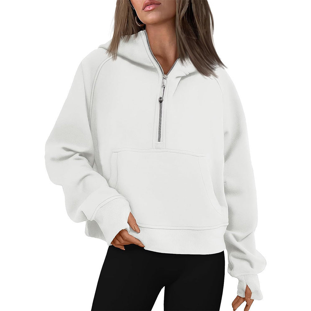 Fall Winter Hooded Zipper Sweater | Thick Warm Casual Hoodie