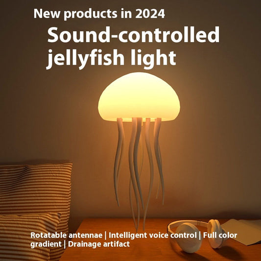 LED Jellyfish Mood Lamp – Smart Night Light for Bedside or Desk Décor