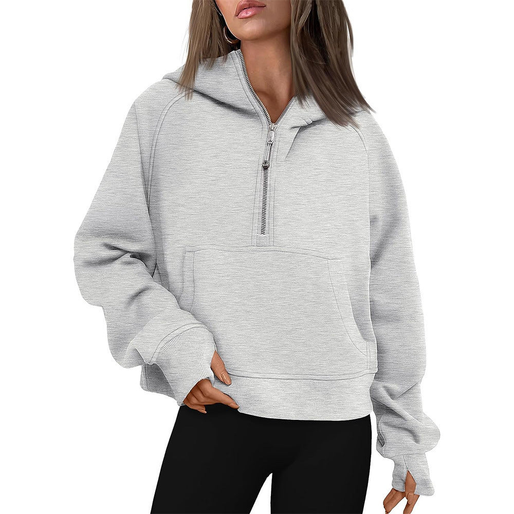 Fall Winter Hooded Zipper Sweater | Thick Warm Casual Hoodie