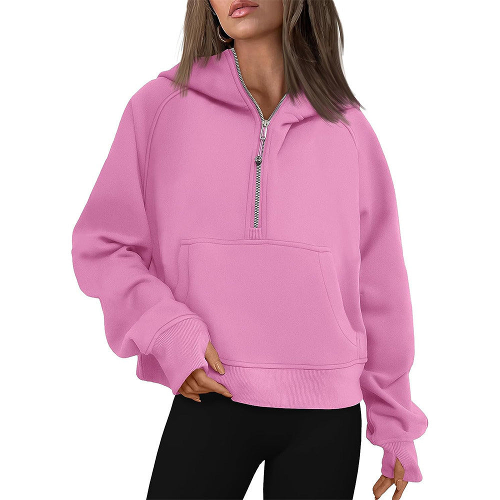 Fall Winter Hooded Zipper Sweater | Thick Warm Casual Hoodie