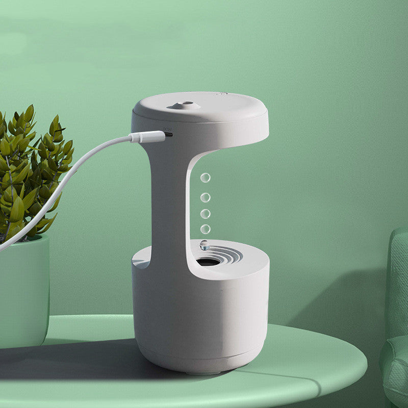 Anti-Gravity Humidifier with Clock | Water Drop Aroma Diffuser