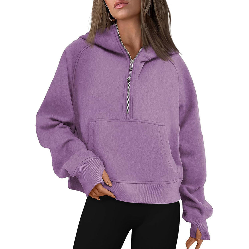 Fall Winter Hooded Zipper Sweater | Thick Warm Casual Hoodie