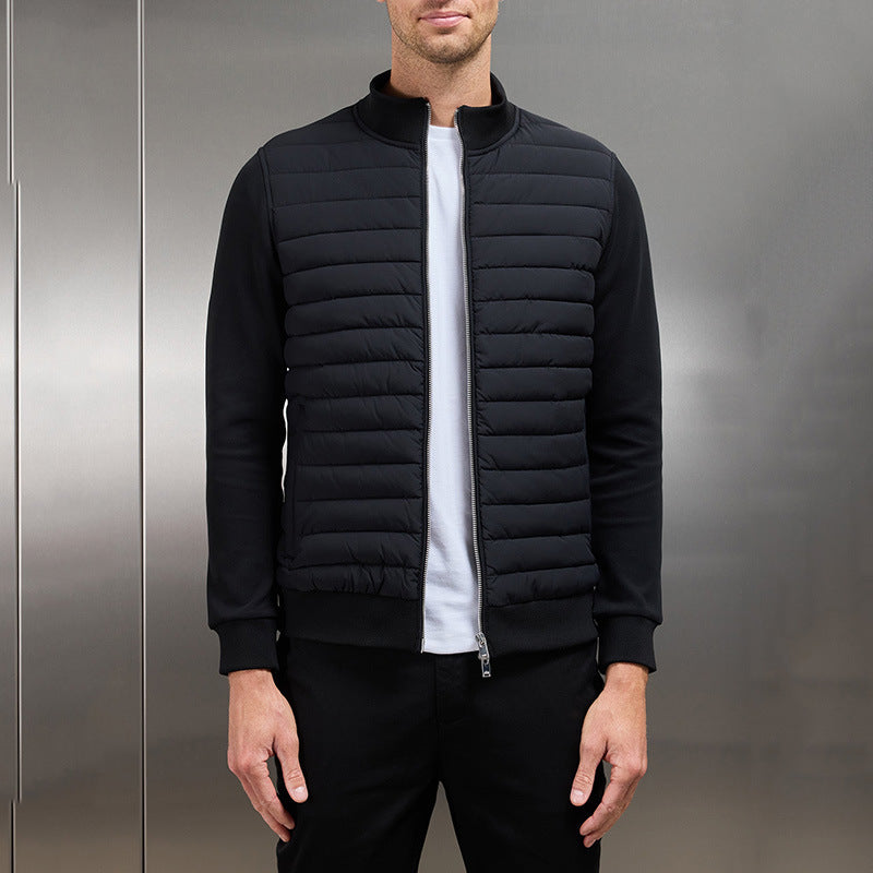 Men's Lightweight Stand Collar Coat | Knitted Winter Jacket Fashion Outwear